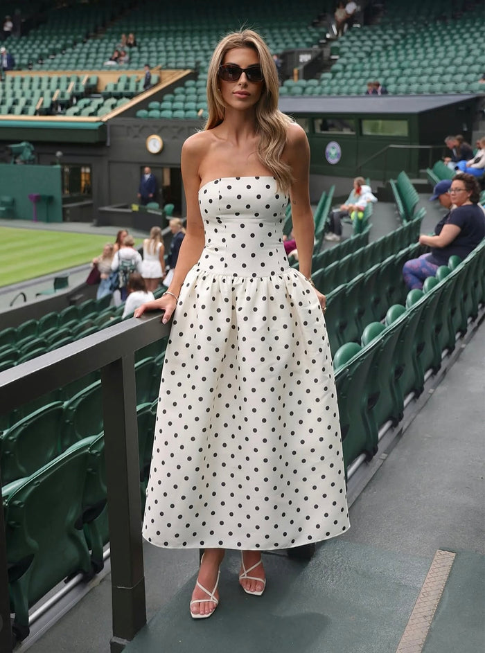 Self Portrait Polka Dot Taffeta Corset Dress TENN Designer Hire
