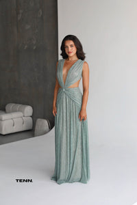 Patbo Lurex Seafoam Dress