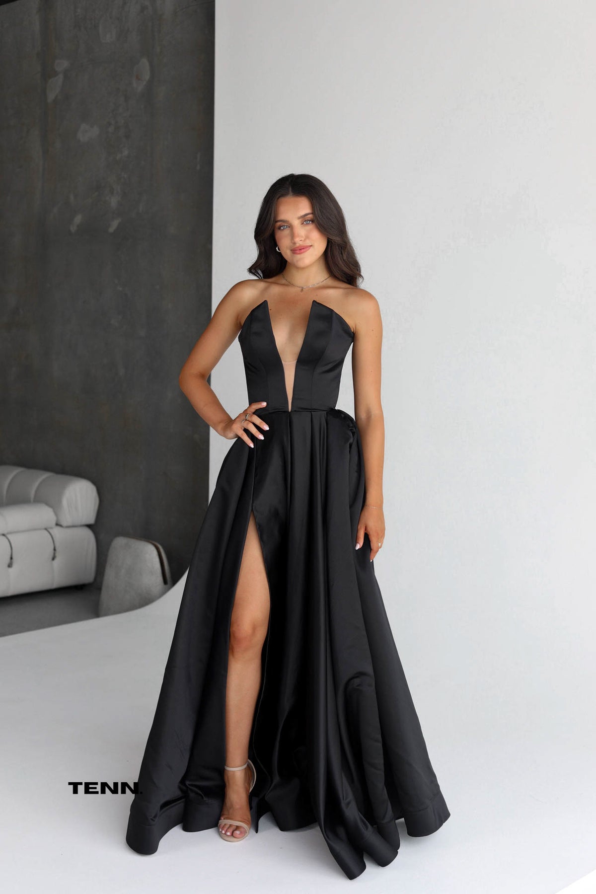 Lia stublla black ball gown