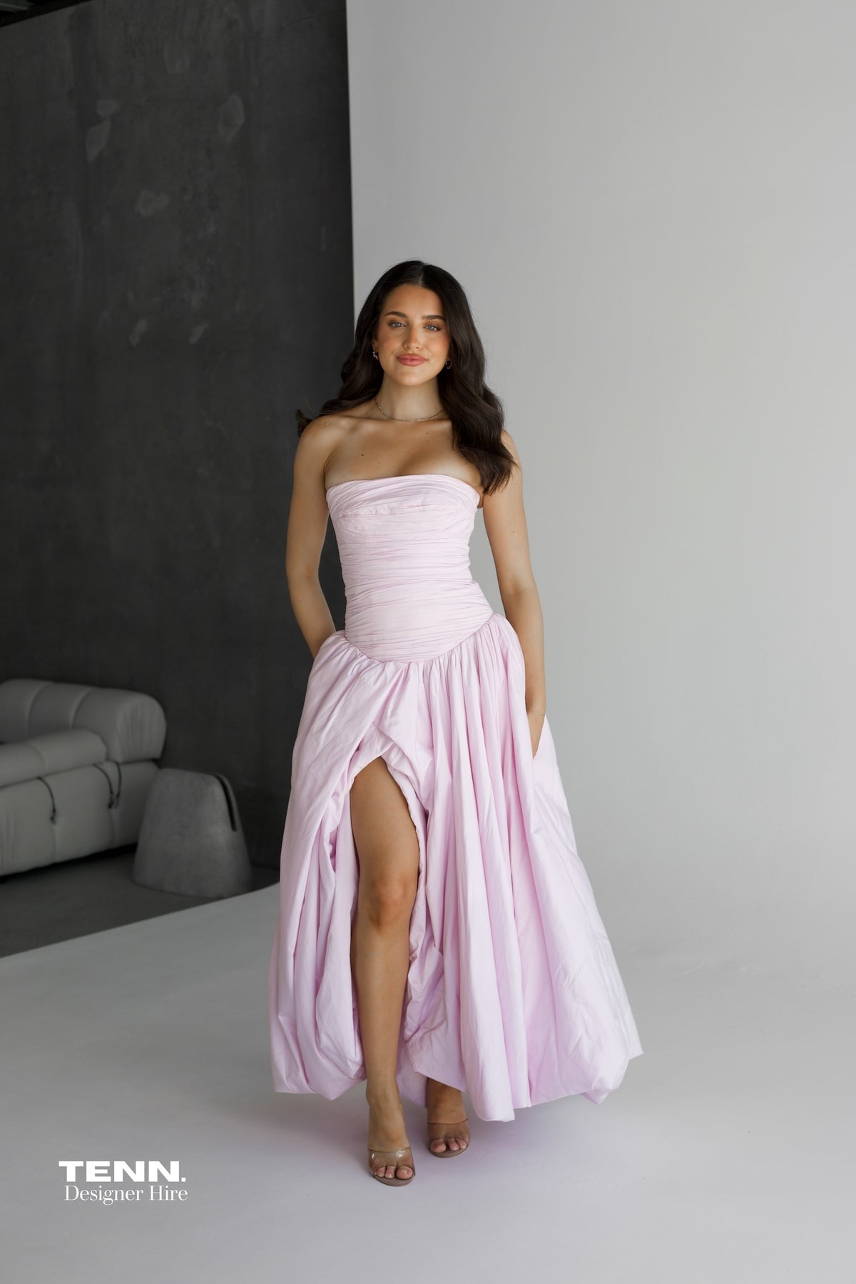 Violette Bubble hem Maxi Dress - Pink