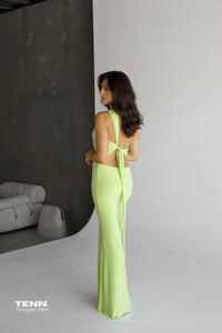 Lime green formal dress