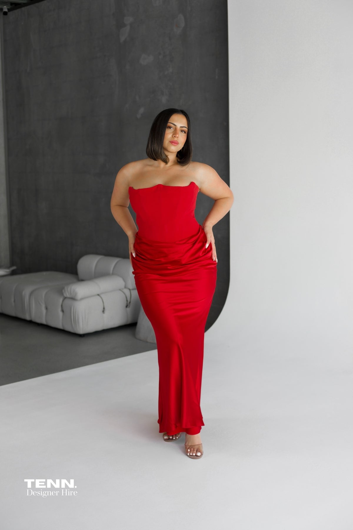 house of cb persephone dress red Clothing: Maxi Dresses: 'Persephone' Scarlet Strapless Corset Dress