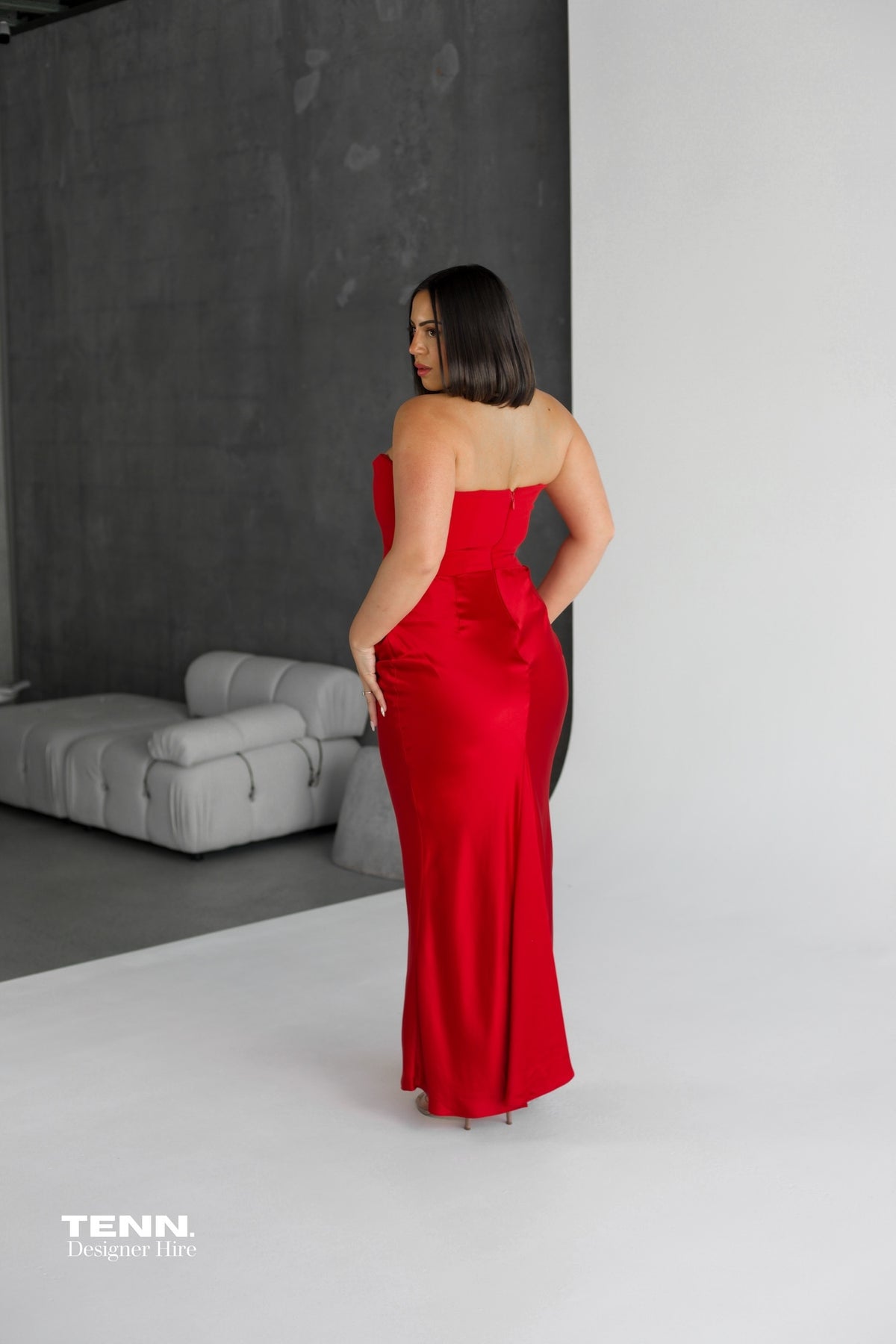 house of cb persephone dress red House of CB Persephone Red Strapless Corset Dress