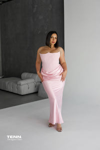 Persephone Corset Gown - Rose Pink