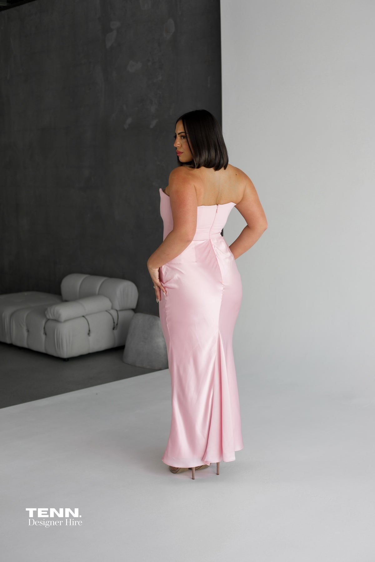 Persephone Corset Gown - Rose Pink