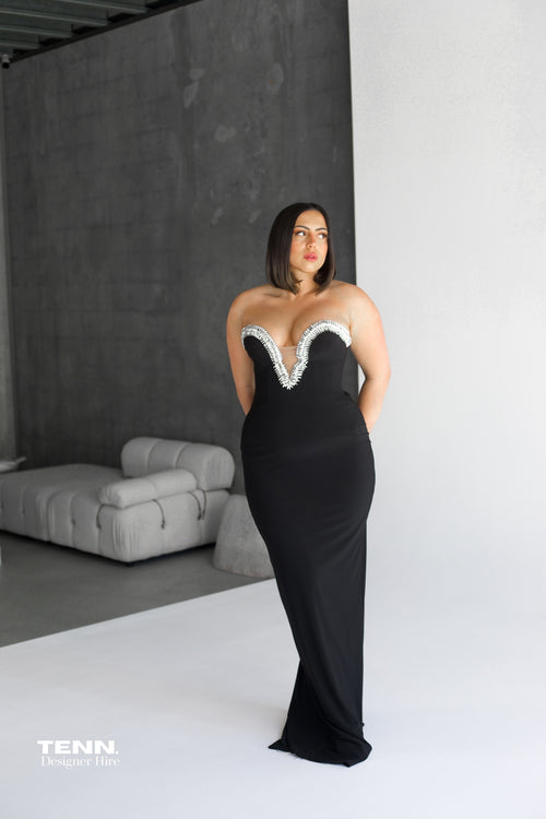 Black tie wedding guest dress