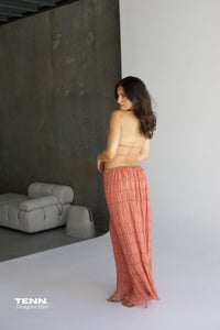 Juliette Halter top & Maxi Skirt - Peach