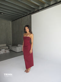 Kinsley Dress - Wine