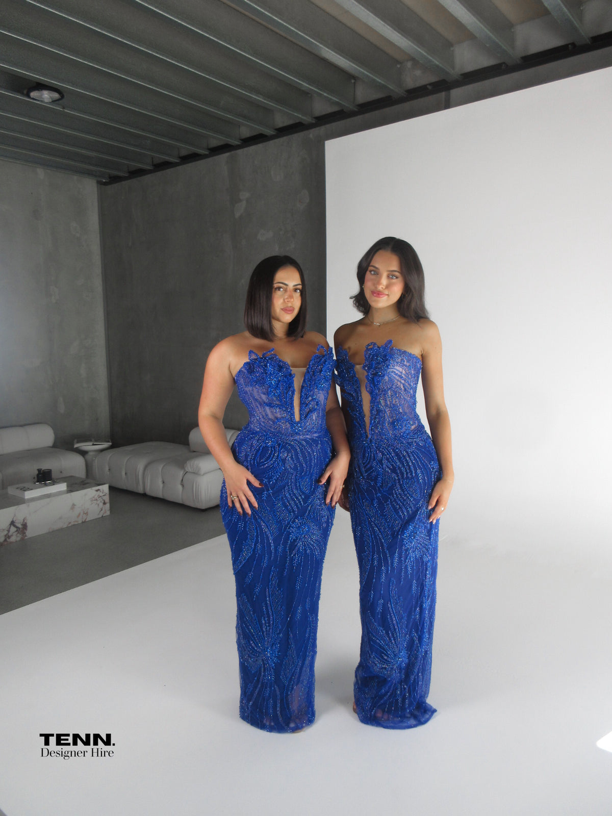 Albina Dyla blue dress