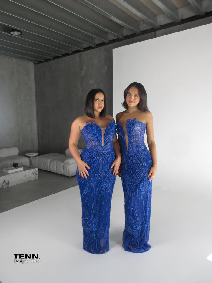 Albina Dyla blue dress