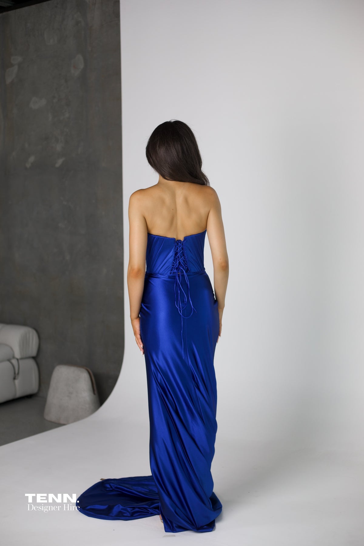 Albina Dyla Embellished Royal Gown TENN. Albina Dyla Embellished Royal Gown TENN.