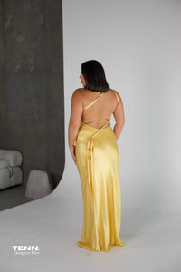 yellow formal dress