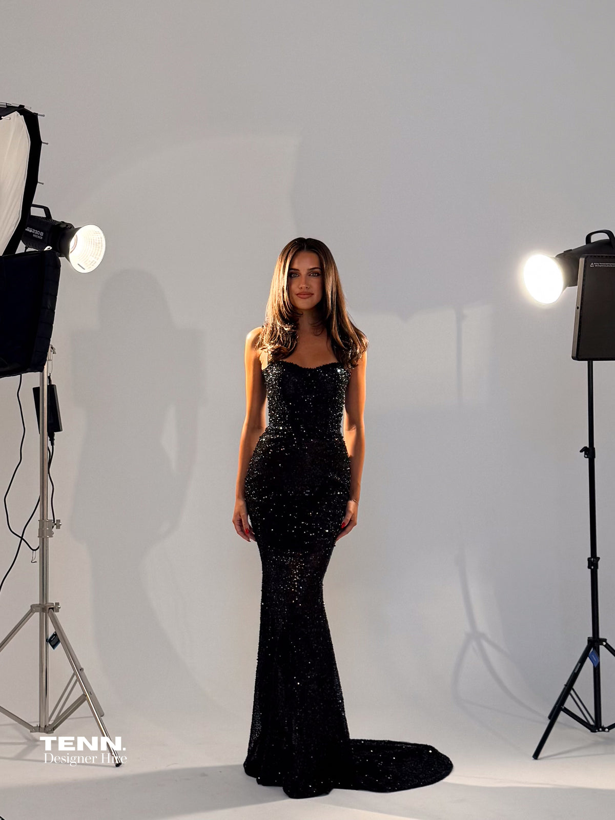 Celestial Shimmer Gown - Midnight