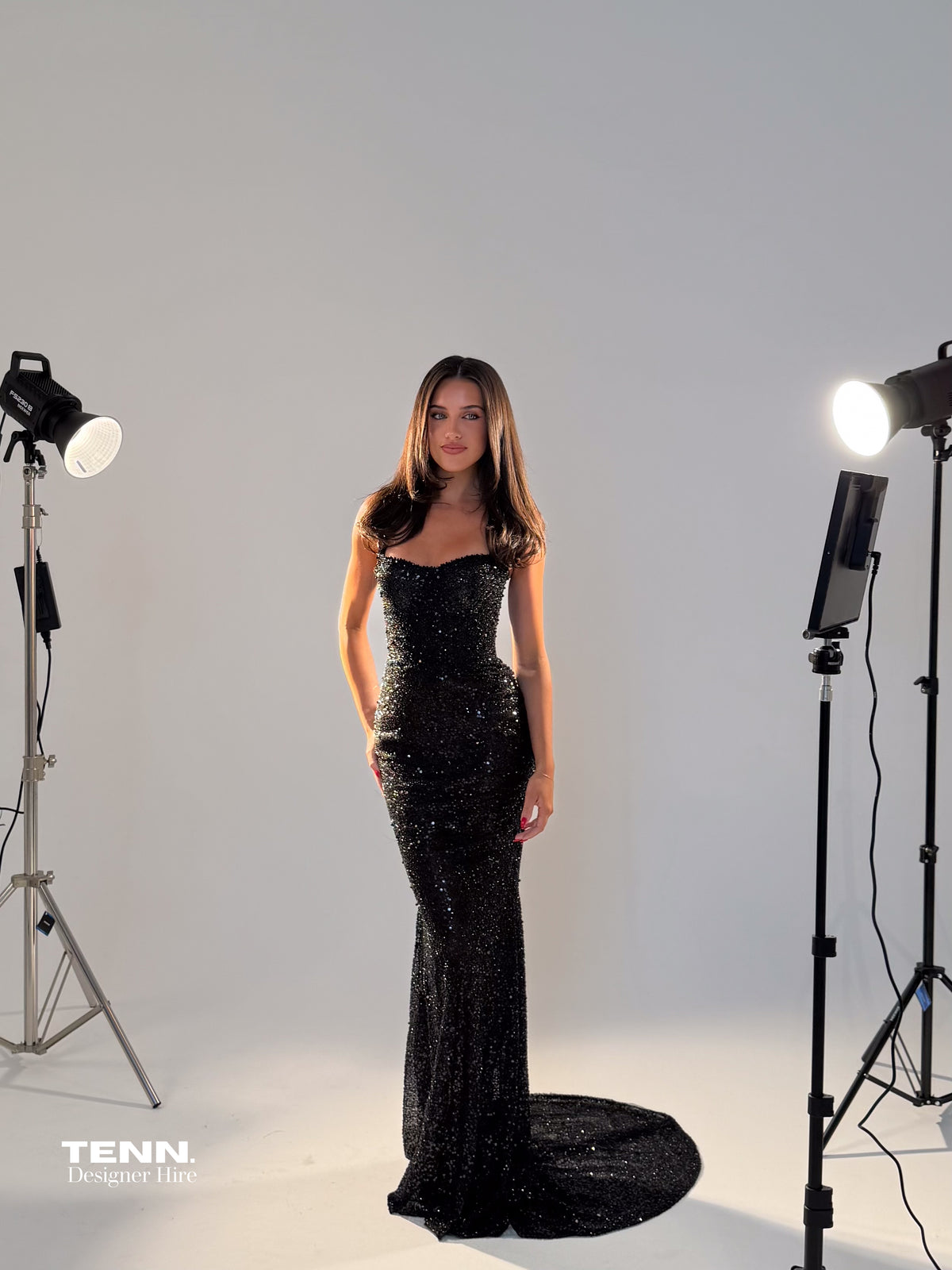 Celestial Shimmer Gown - Midnight