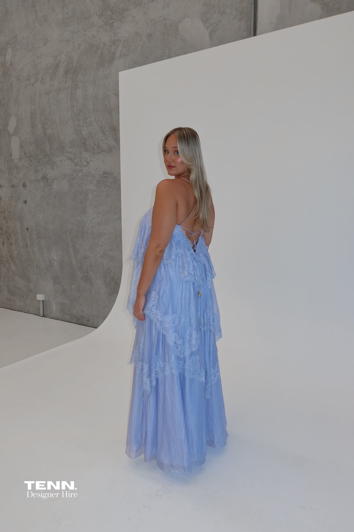 Ophelia Lace gown - French Blue