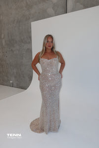 Celestial Shimmer Gown - Diamond