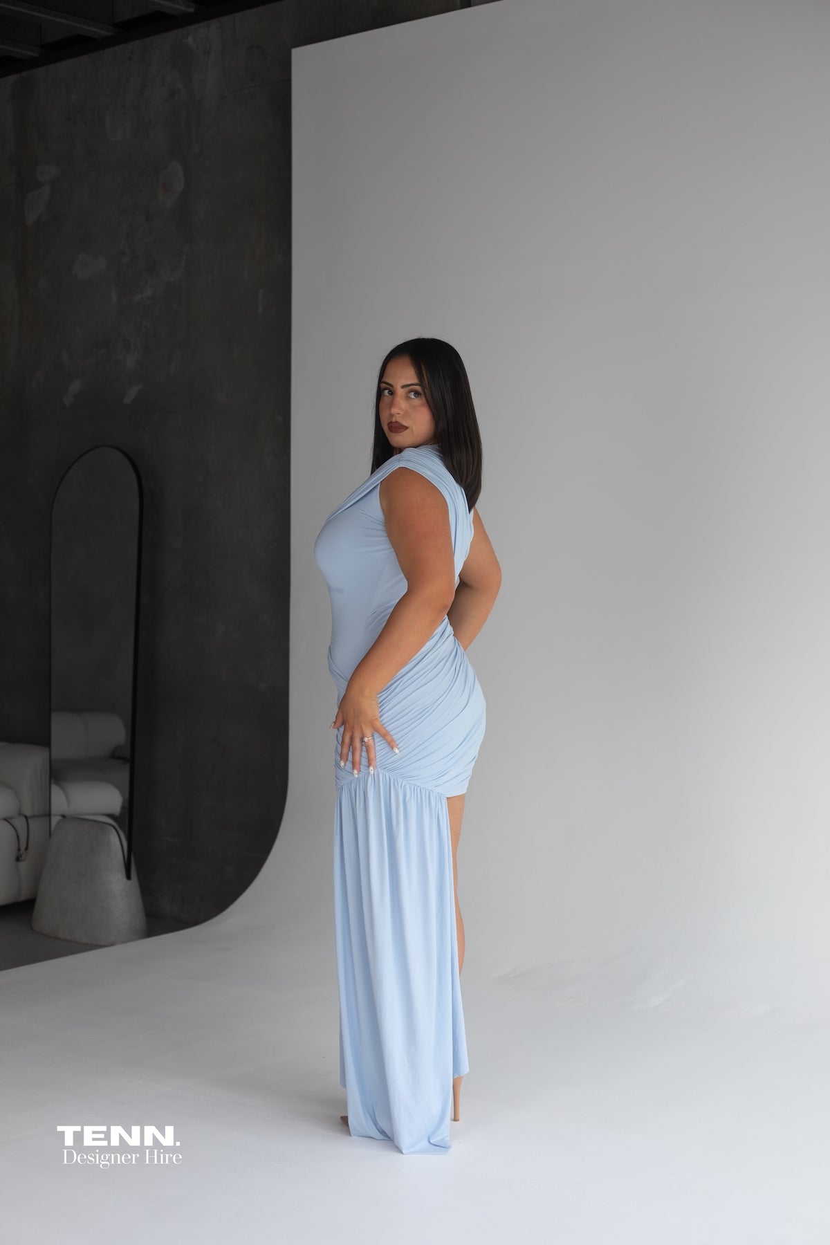 Ravenna Mini Dress - Sky Blue