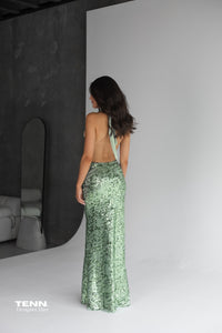 Liana Dress - Seafoam Sequin