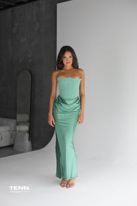 Persephone Corset Gown - Jade Green