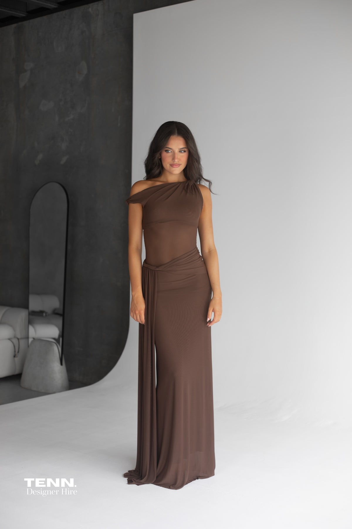 Sisal Mesh Dress - Espresso