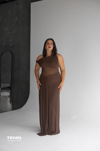 Sisal Mesh Dress - Espresso
