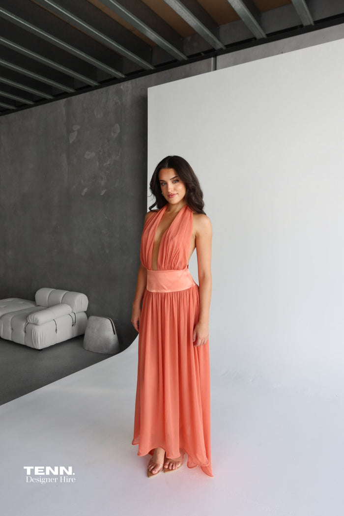 Serena Dress - Coral