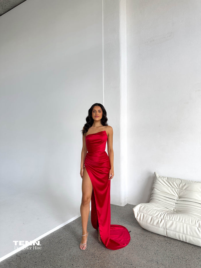 Red formal dress