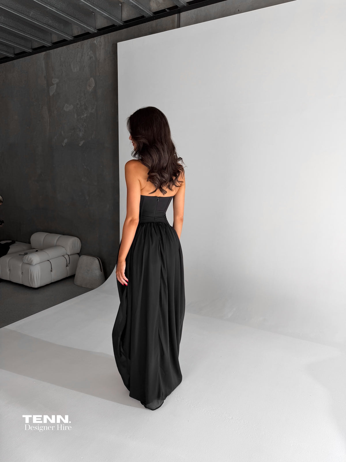 Halter Corset Gown - Black