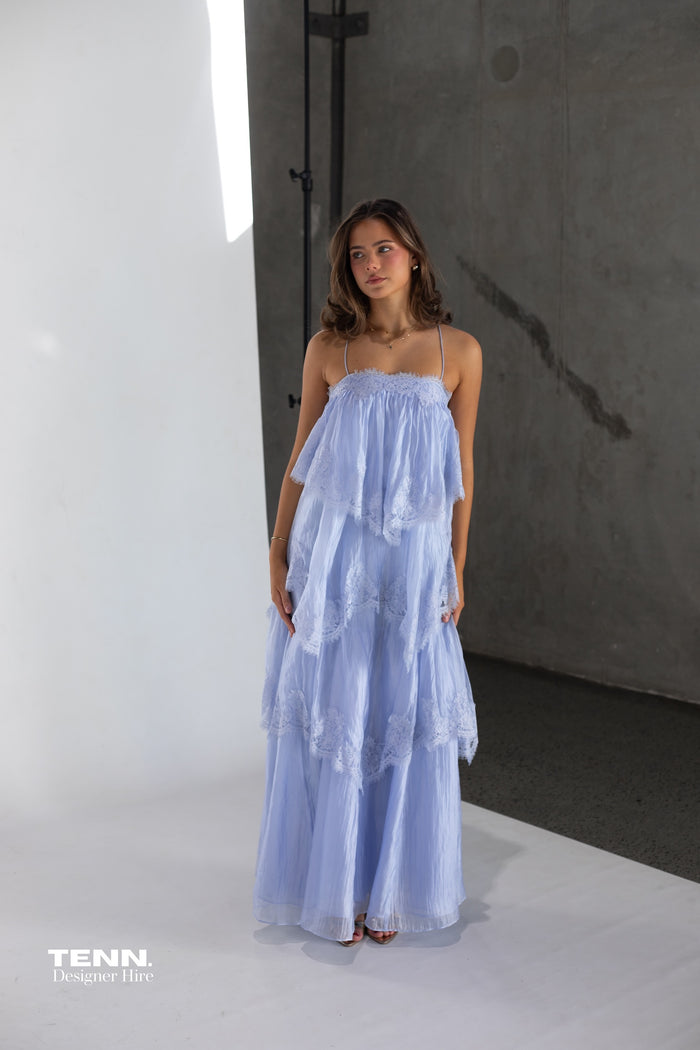 Ophelia Lace gown - French Blue