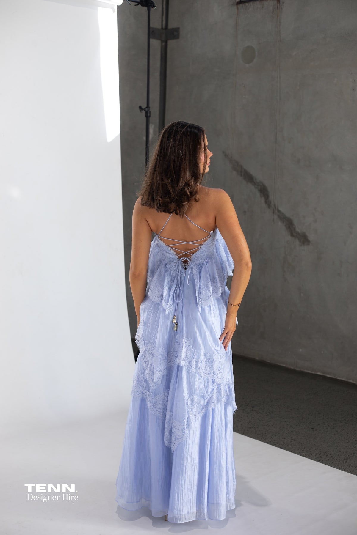 Ophelia Lace gown - French Blue
