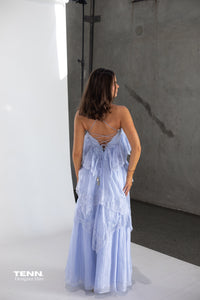 Ophelia Lace gown - French Blue