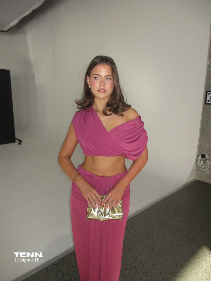 Celia Top and Maxi Skirt - Rose Wine
