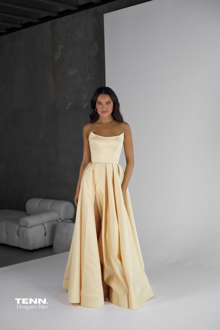 yellow formal dress