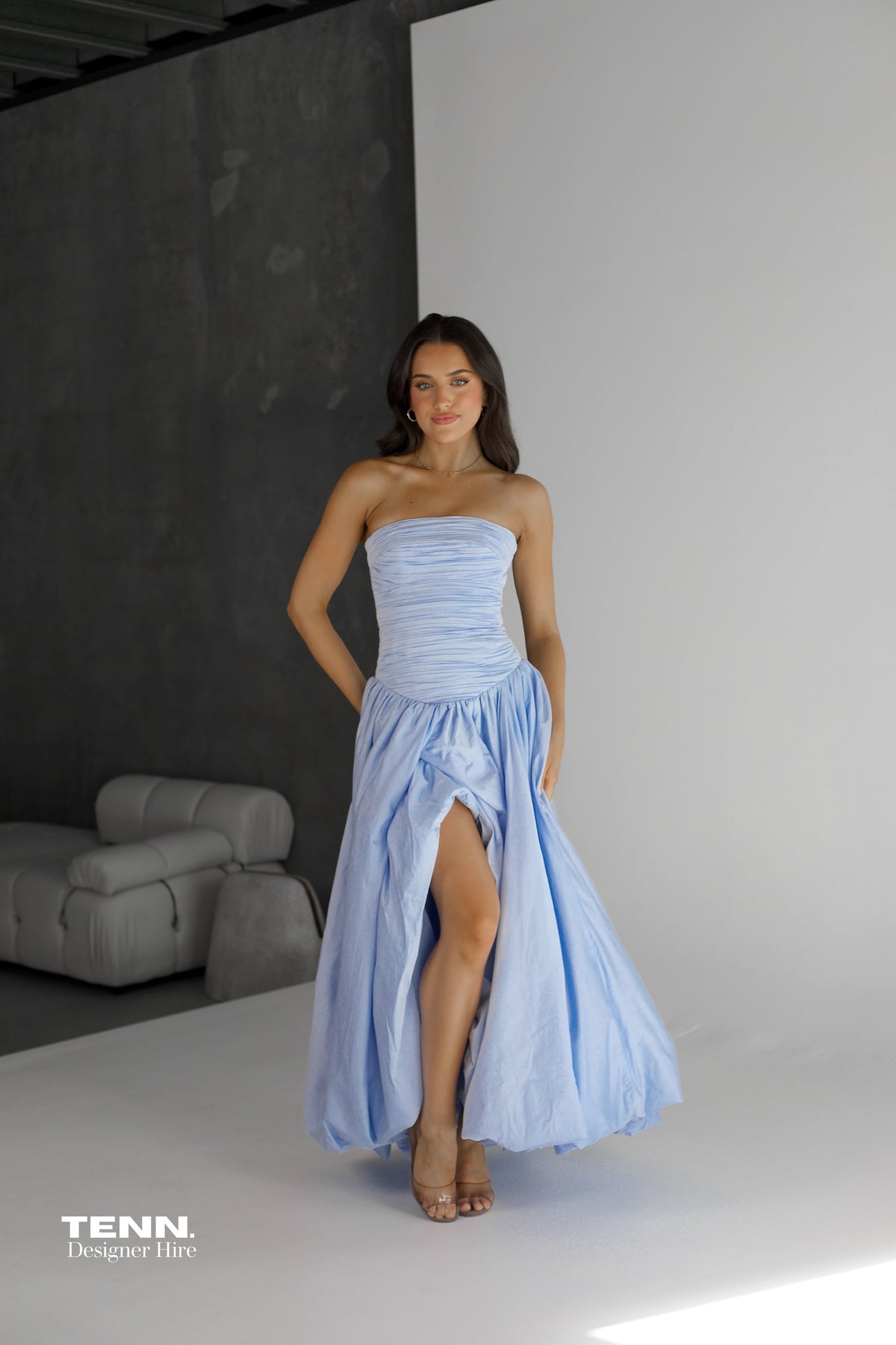 Violette Bubble hem Maxi Dress