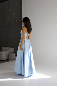 baby blue ball gown