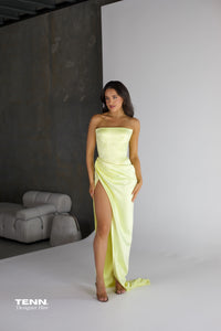 yellow formal dress