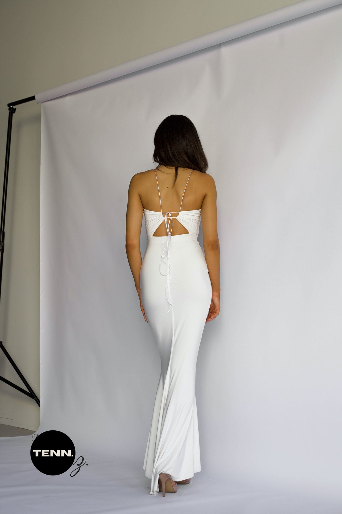 White Formal dress hire Gold Coast