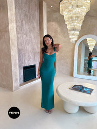 Emerald bandage gown