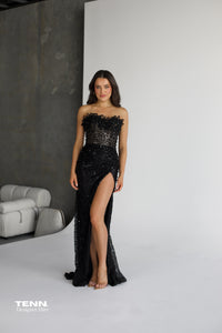 Albina Dyla black formal dress