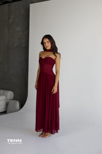 Ophelia dress wine