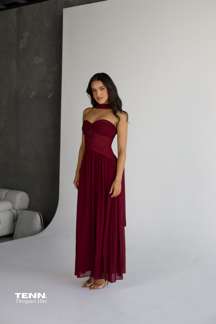 Ophelia dress wine