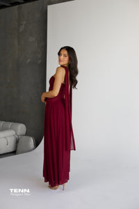 Ophelia dress wine