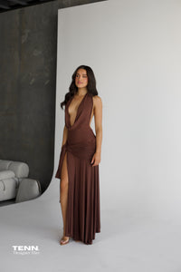 Cherie Attire Evelyn dress chocolate