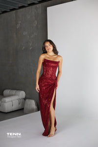 Chanel Gown - Wine