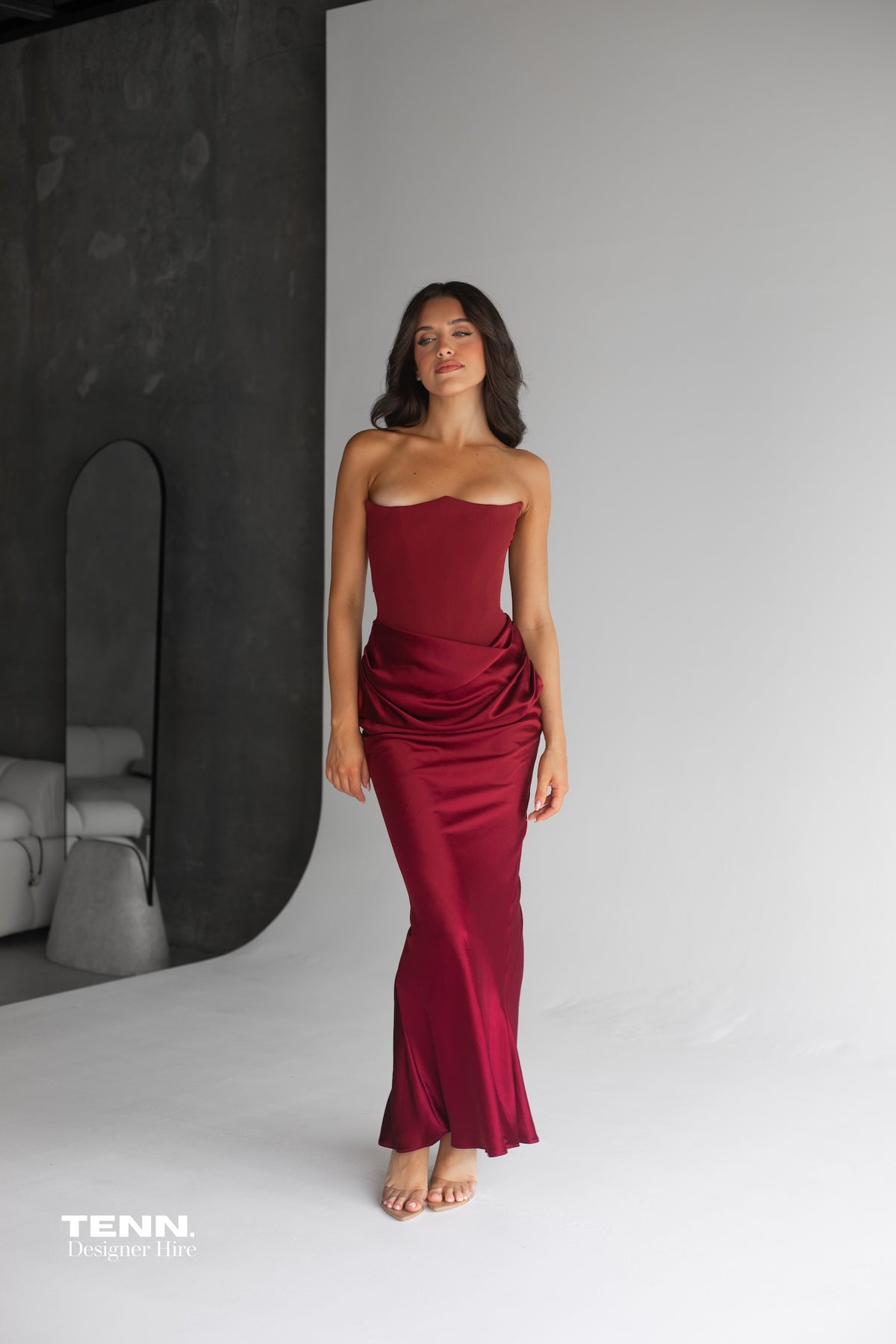 Persephone Corset Gown - Wine