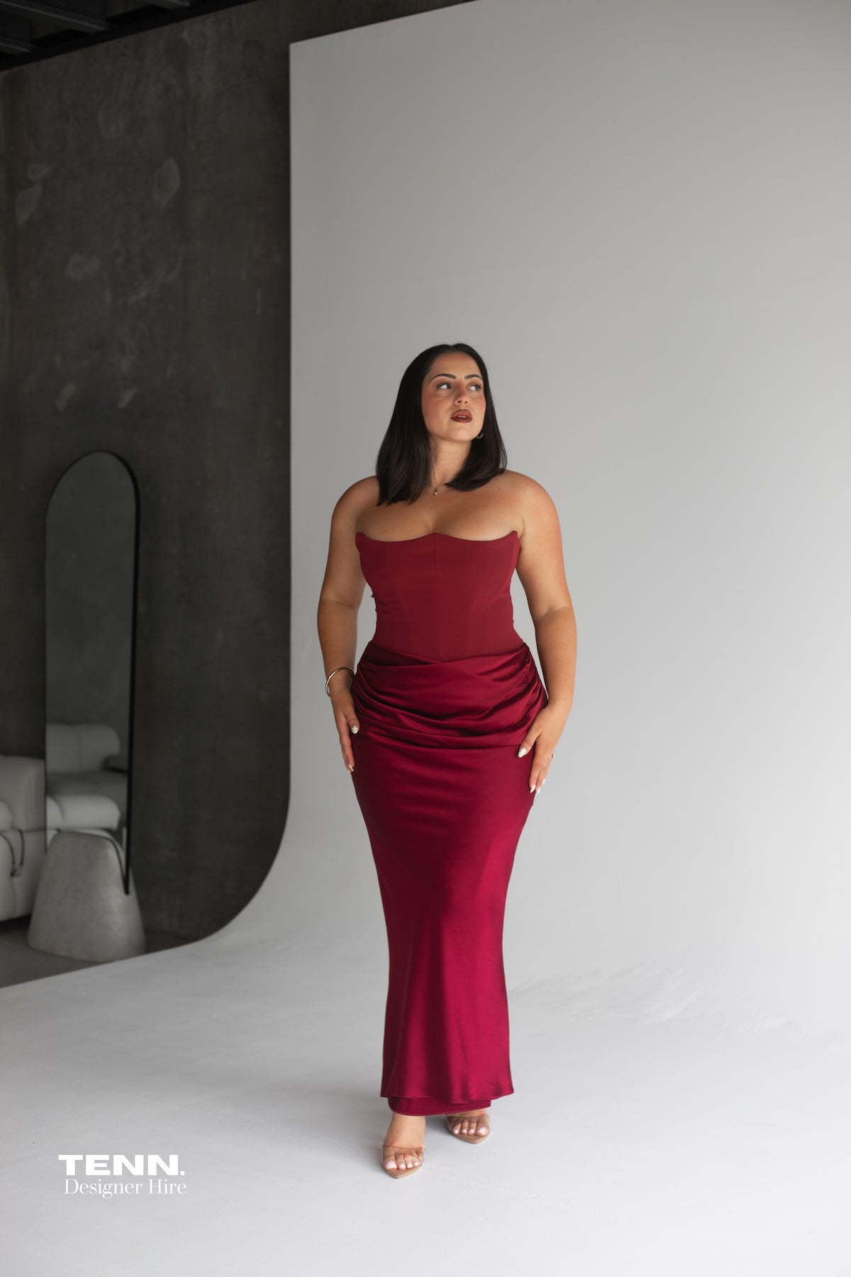 Persephone Corset Gown - Wine