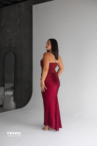 Persephone Corset Gown - Wine