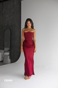 Persephone Corset Gown - Wine