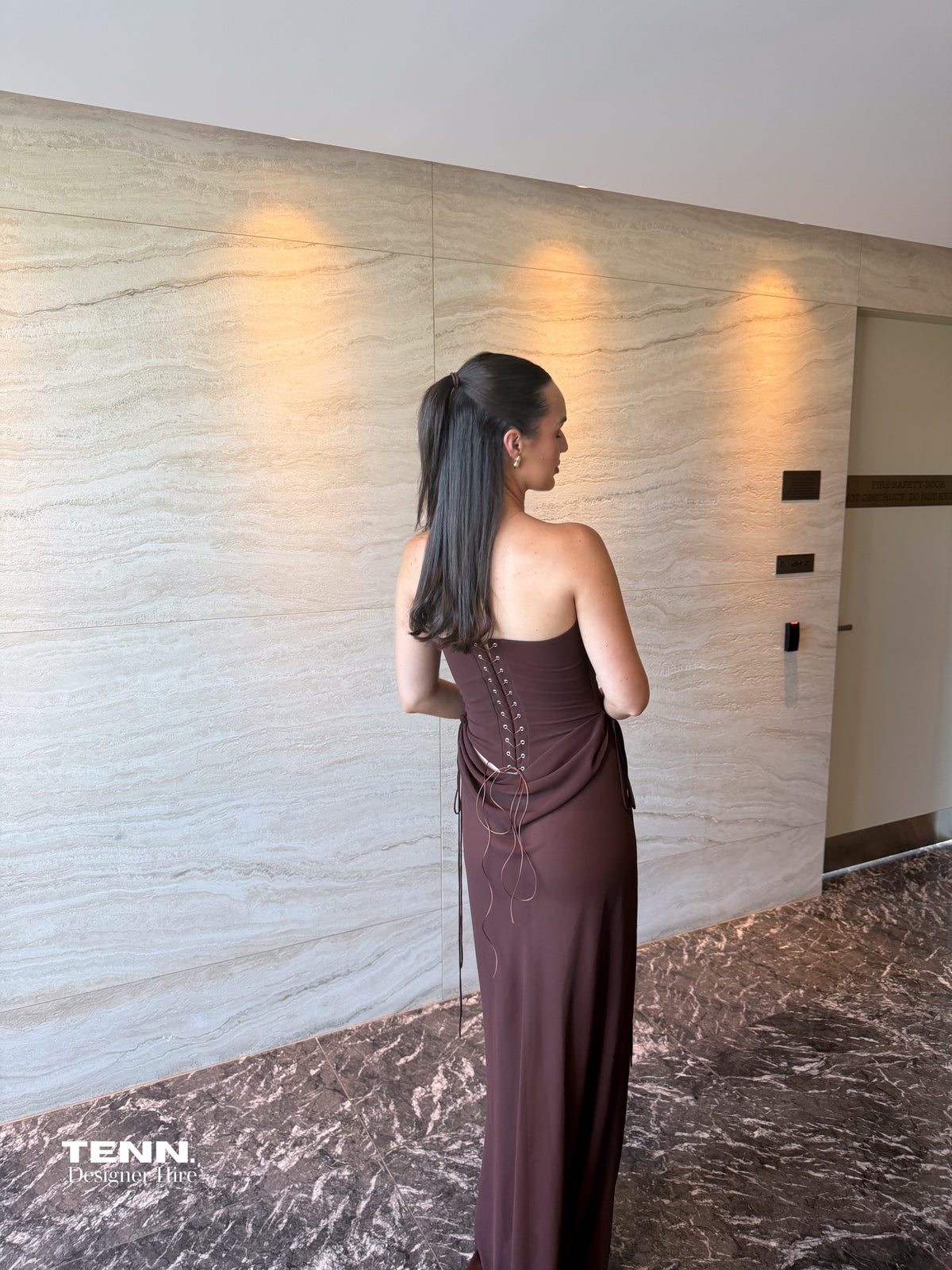 Verity Bustier & Allira Skirt set - Espresso