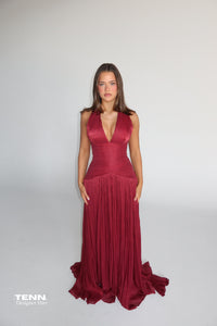 TENN Exclusive Red Victoria Couture Gown TENN Designer Hire